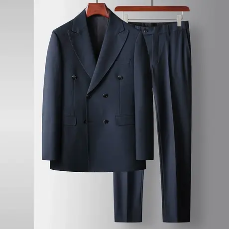 2024春秋面试正装中青年伴郎礼服宴会男士职业装西装套装气质外套图片