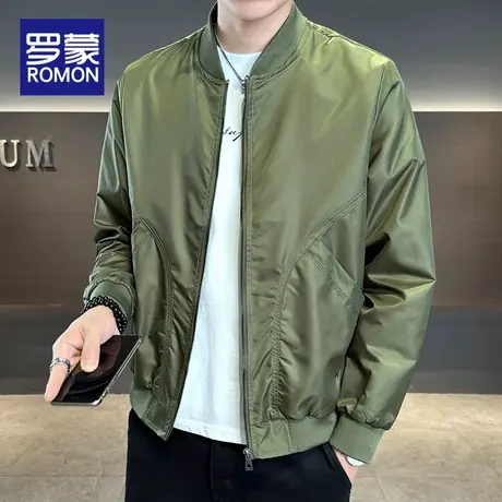 罗蒙棒球服外套男春秋季2025新款夹克男士潮牌痞帅宽松休闲上衣服商品大图