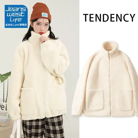 真维斯LIFE外套女秋冬款2023新款爆款小个子宽松颗粒绒加厚上衣潮图片