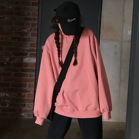 waitmore卫衣女2020新款初秋宽松韩版潮ins上衣bf慵懒风薄款外套图片