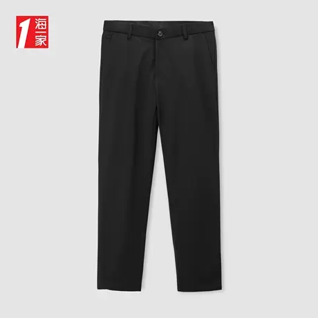 海一家保暖舒适休闲裤冬季直筒基础简约中年男士羽绒裤图片