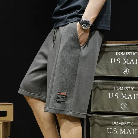 运动短裤男士五分裤夏季宽松大码ins潮牌休闲5分男裤篮球夏天中裤商品大图