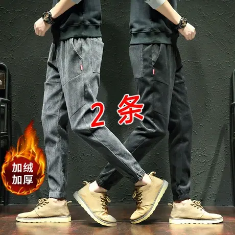 2021冬季灯芯绒裤子男秋冬款男裤休闲长裤秋冬加绒加厚男士休闲裤商品大图