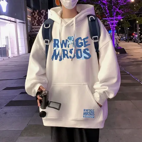 oversize连帽卫衣男秋冬季潮牌宽松外套港风休闲男生2023新款上衣商品大图