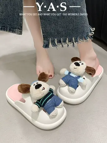 网红可爱包头半拖鞋女外穿2024年新款夏季松糕厚底防滑沙滩凉拖鞋商品大图