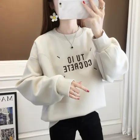 卫衣女新款2023爆款时尚洋气小个子春秋款加厚今年流行漂亮上衣潮图片