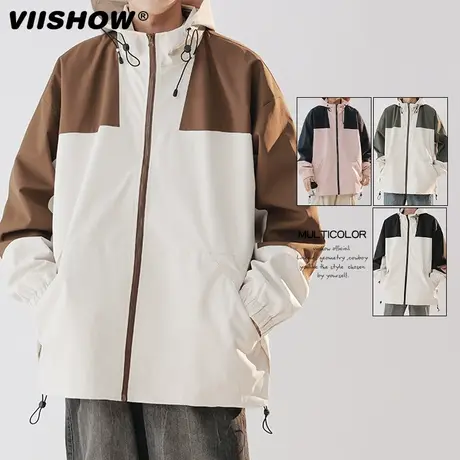 VIISHOW山系外套男宽松潮牌春装美式复古机能冲锋夹克男士休闲夹商品大图