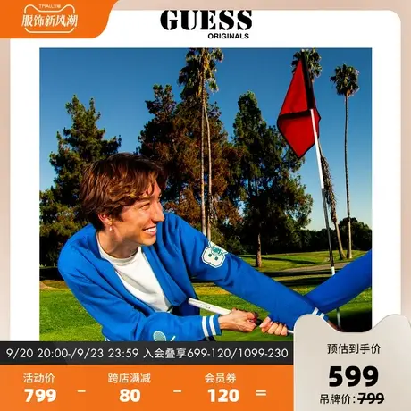GUESSOriginals x 88rising23胶囊系列秋男慵懒V领针织开衫外套商品大图