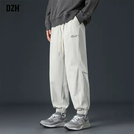 青少年男裤子秋季宽松束脚裤篮球运动裤2023年新款男裤秋款工装裤商品大图