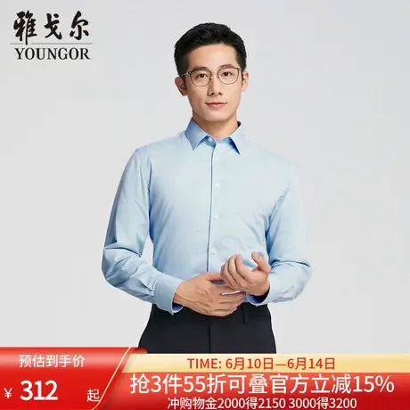 【商场同款】雅戈尔男士衬衫春秋新款官方商务休闲上班穿衬衫男商品大图