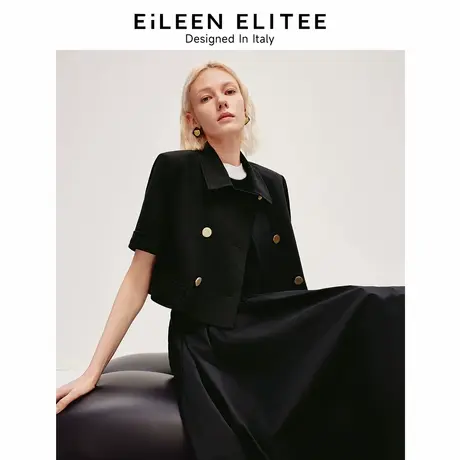 朗姿欧洲EiLEEN ELITEE复古高级感夹克2024年新款夏季薄款短外套图片