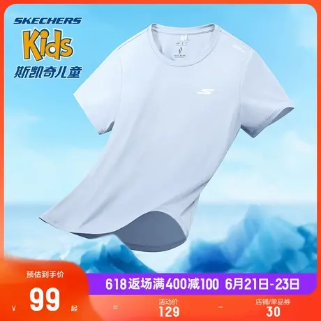Skechers斯凯奇男女同款运动休闲短袖户外速干衣修身舒适透气T恤商品大图
