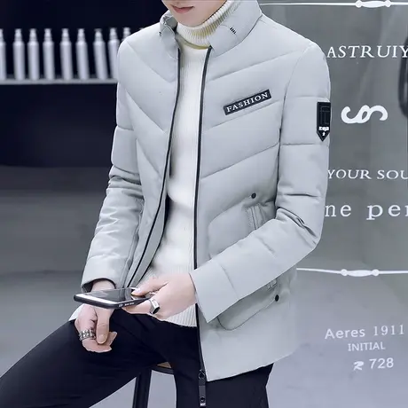 冬季男装外套韩版修身棉衣男短款羽绒棉服冬天男士棉袄潮流帅气商品大图