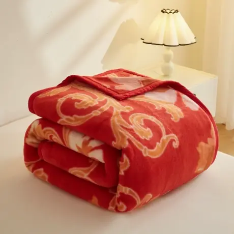 恒源祥提花老式羊毛毯春秋季双人柔软保暖加厚单人盖毯午睡沙发毯商品大图