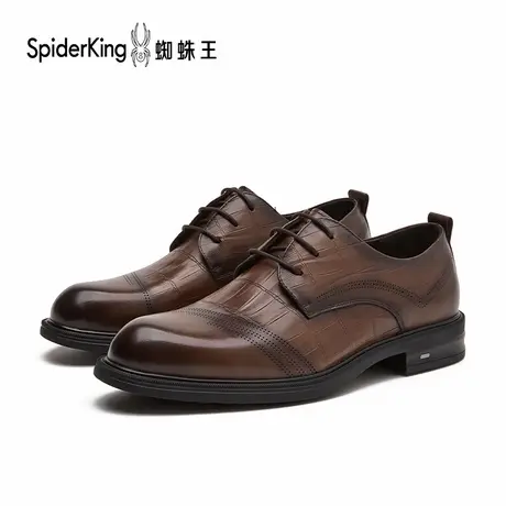 蜘蛛王皮鞋男2026新款春秋男鞋商务正装皮鞋复古英伦风结婚新郎鞋商品大图