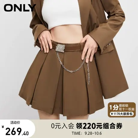ONLY奥莱2023春夏新款时尚休闲显瘦百褶短款裙裤休闲裤女商品大图