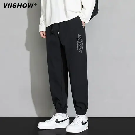 VIISHOW休闲裤男士春秋新款宽松潮流直筒青年运动裤学生男装裤子商品大图