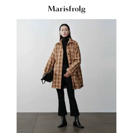 【商场同款】玛丝菲尔冬季新款黑色中腰显瘦百搭修身休闲裤图片