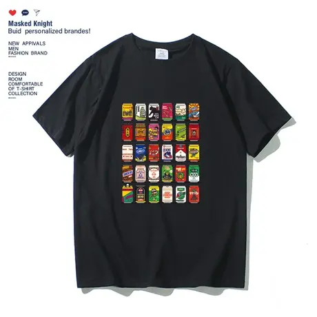 2023夏季新款港风宽松t恤男短袖韩版bf风学生情侣潮牌半袖上衣潮商品大图