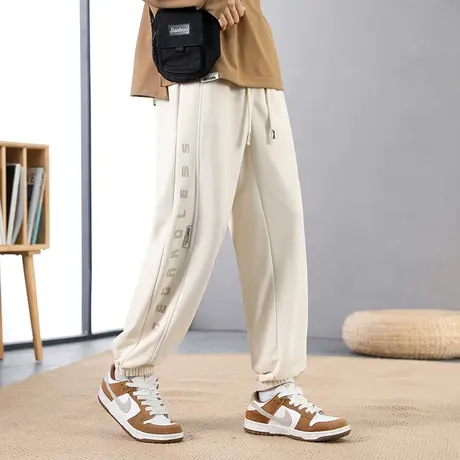 潮牌束脚运动裤男士ins潮流卫裤秋季学生宽松休闲长裤子新款秋装商品大图