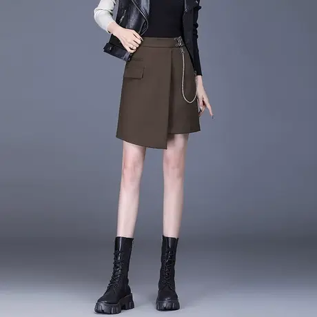 不规则包臀半身裙女2023早秋新款链条设计感小众短裙显瘦a型裙子商品大图