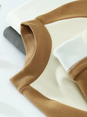 秋冬韩版半高领修身纯色拼色加绒加厚长袖体恤上衣内搭女打底衫商品大图