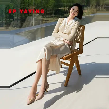 EP YAYING雅莹女装 气质圆领小香风长袖针织开衫 2023新款9113A图片