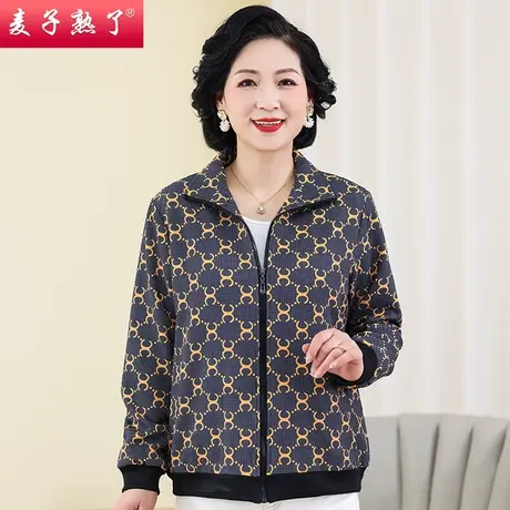 妈妈春装外套时尚洋气衣服2022款中老年女装时尚上衣女士奶奶装商品大图