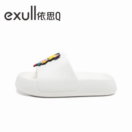 exull/依思Q拖鞋女外穿厚底踩屎感网红室内居家防滑休闲静音凉鞋商品大图