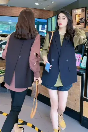 今年流行西装马甲女2023早秋新款背心坎肩时尚小个子宽松显瘦马夹商品大图