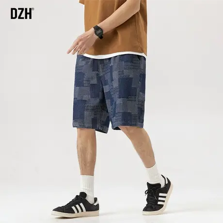男士格子短裤男夏季美式运动潮牌五分裤休闲男款裤子直筒宽松中裤商品大图