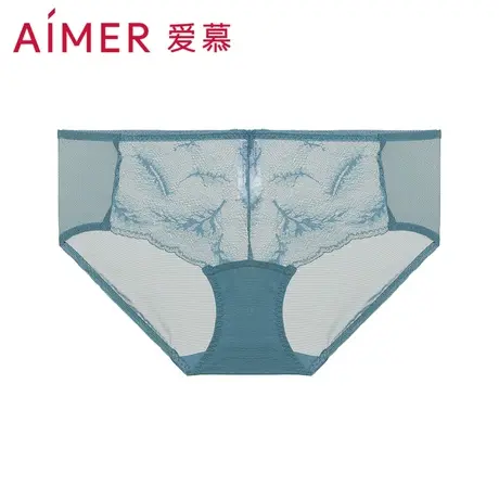 爱慕内裤女士性感蕾丝轻薄款贴肤透气纯棉底裆中腰平角裤AM234831图片