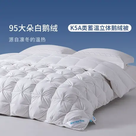宝缦95白鹅绒羽绒被四季春秋被纯棉秋冬被芯抗菌防螨保暖双人被商品大图