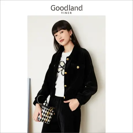 音儿美地女装新款灯芯绒短外套商品大图