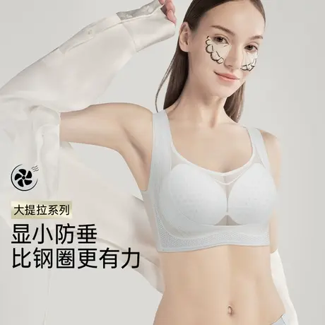 【胡可推荐】润微提拉内衣女大胸显小提拉防下垂调整型收副乳文胸商品大图