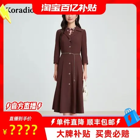 【百补穿搭馆】r珂莱蒂尔2025年秋季新款优雅气质高级感V领风衣外图片
