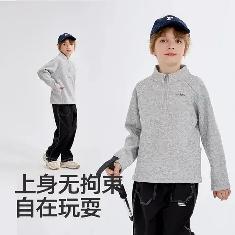 雪中飞儿童卫衣童装男童女童2026秋冬季新款休闲保暖百搭上衣外套图片