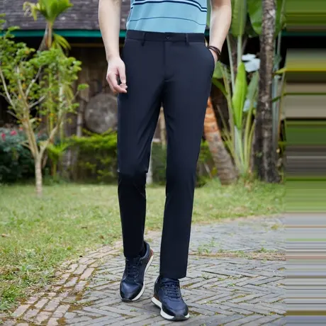 雅戈尔奥莱 男装商务休闲秋装透气修身休闲长裤男中青年裤子商品大图