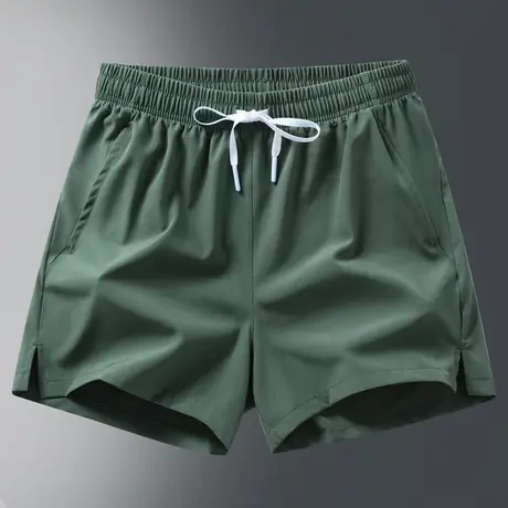 男士休闲短裤夏季轻薄速干运动五分中裤青少年宽松冰丝沙滩裤子男商品大图