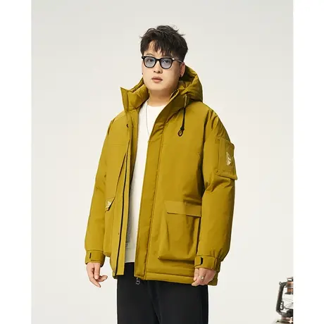 大码男装羽绒服冬季潮流加肥加大胖子休闲连帽外套商品大图