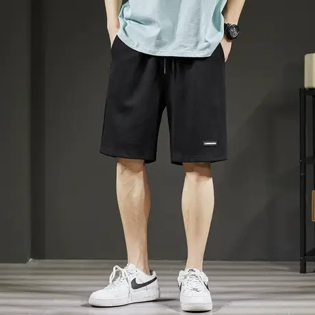 唐狮夏季休闲裤男直筒灰色百搭韩版宽松透气运动短裤ins潮卫裤图片