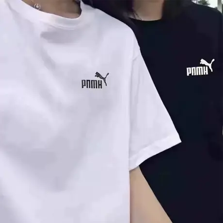 奥特莱斯折扣官网纯棉圆领短袖t恤男女夏季潮牌宽松印花半袖体恤商品大图