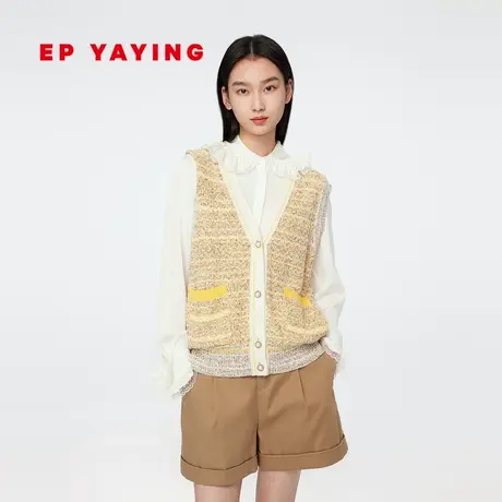 [小香风]EP YAYING雅莹女装 粗花呢针织开衫马甲 商场同款9001A图片