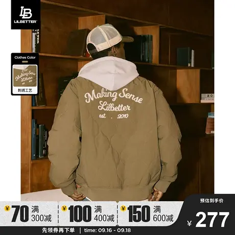 Lilbetter棉衣男棒球服夹克美拉德外套新款运动棉服潮流刺绣棉袄商品大图