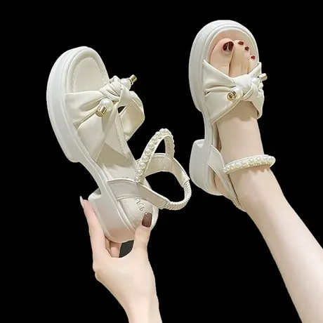 凉鞋女款2023夏季新款时装厚底仙女风凉拖鞋外穿防滑女士罗马鞋子商品大图