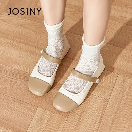 Josiny/卓诗尼法式玛丽珍鞋2023夏秋新款软底浅口配裙子仙女单鞋商品大图