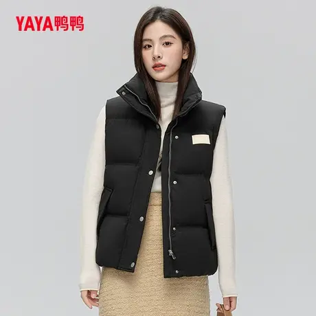 鸭鸭羽绒马甲女2023年秋新品时尚百搭上衣休闲舒适保暖马甲W图片