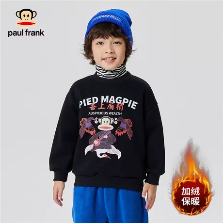 大嘴猴童装儿童加绒卫衣2023秋冬男女童洋气中大童保暖上衣潮商品大图