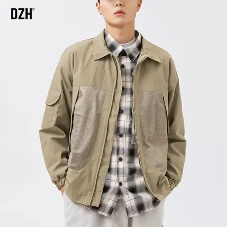 美式机能工装夹克男士秋季2023新款潮牌宽松上衣高街帅气百搭外套图片