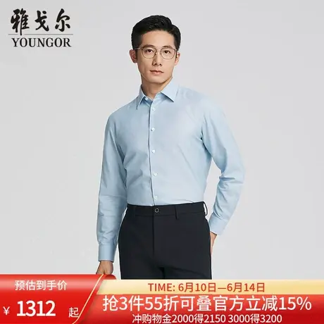 【商场同款】雅戈尔男士长袖衬衫春秋新款官方商务休闲免烫衬衫男商品大图